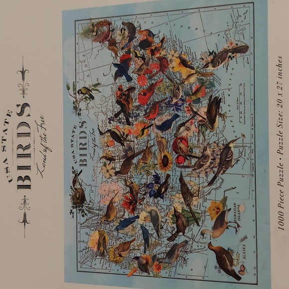 USA State Birds Land of the Free 1000peice jigsaw puzzle - Picture 3 of 4